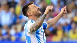 Lionel Messi en el amistoso internacional de Argentina ante Ecuador.