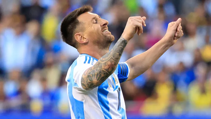 Lionel Messi en el amistoso internacional de Argentina ante Ecuador.