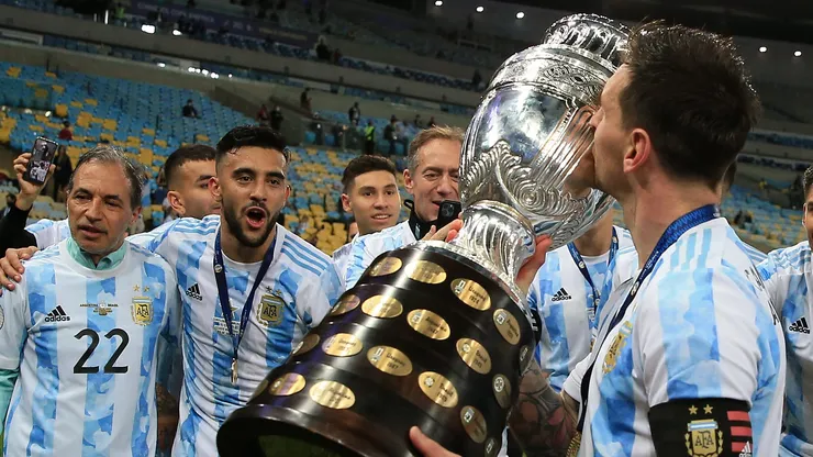 Lionel Messi, tras la coronación en 2021.