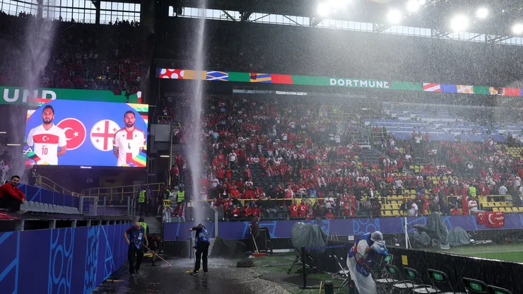 Un diluvio provoca incertidumbre en uno de los partidos de la Eurocopa 2024