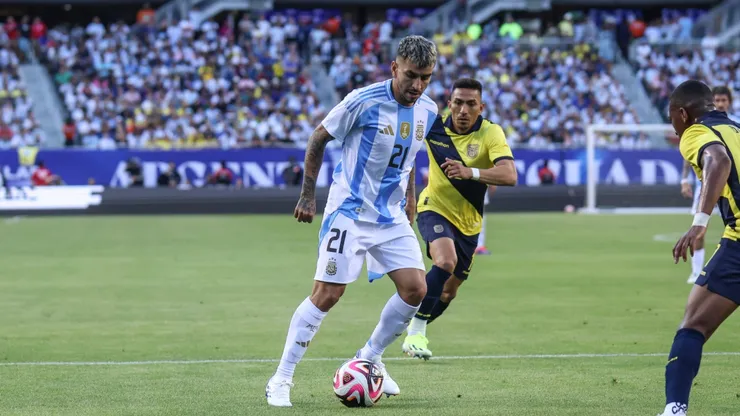 Ángel Correa, en el amistoso ante Ecuador.