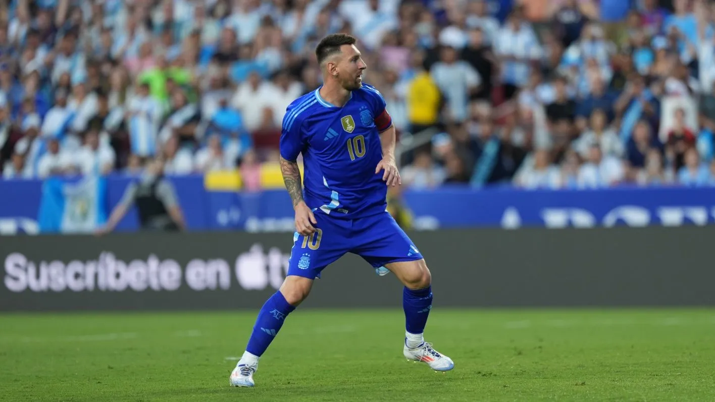 Lionel Messi en el partido frente a Guatemala.