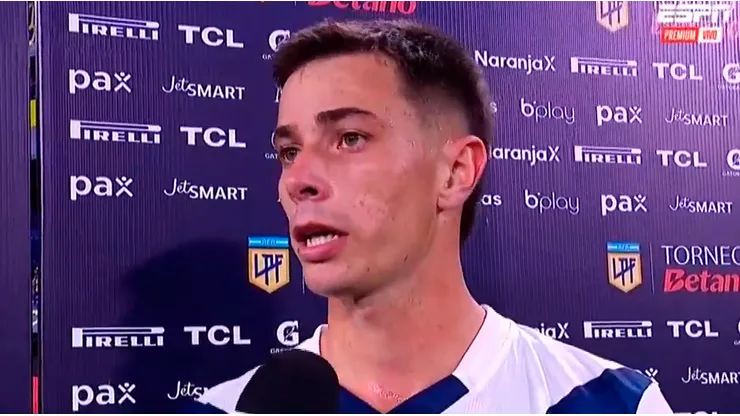 Valentín Gómez, caliente tras el Boca - Vélez.