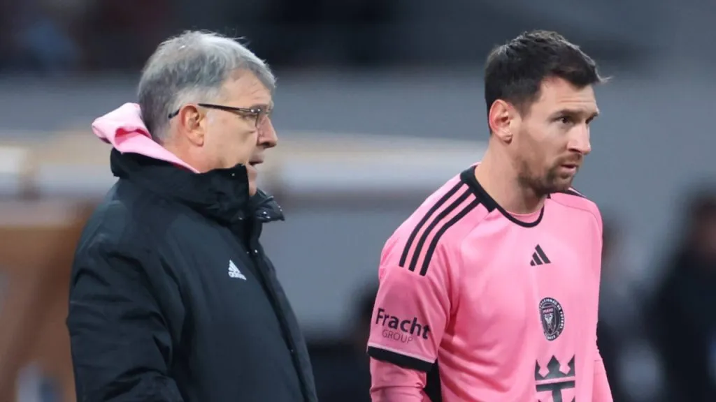 Gerardo Martino, junto a Lionel Messi en un partido de febrero de 2024 (IMAGO / AFLOSPORT).