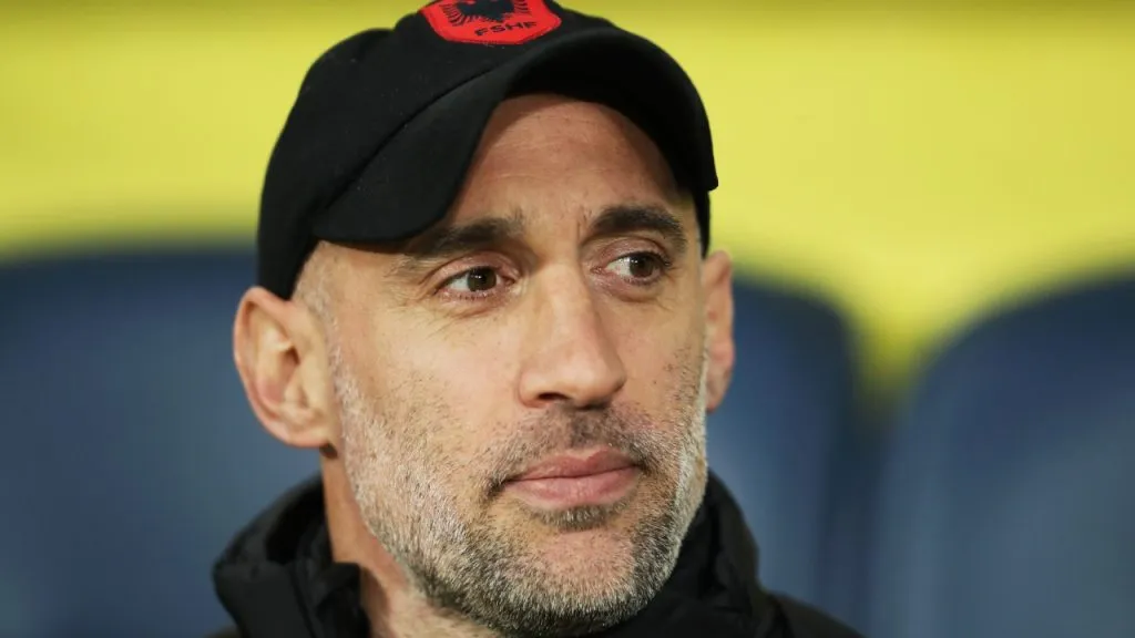 Pablo Zabaleta, asistente técnico de Albania (Linnea Rheborg/Getty Images).