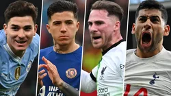 Julián Álvarez, Enzo Fernández, Alexis Mac Allister y Cristian Romero, entre los mejores cotizados de la Premier League.