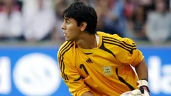 Oscar Ustari en la Selección Argentina.