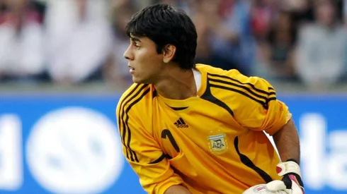 Oscar Ustari en la Selección Argentina.