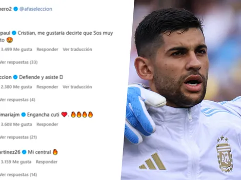 La foto de Cuti Romero que comentaron las figuras de la Selección Argentina: "Sos muy completo"