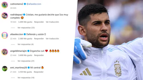 Los elogios a Cuti Romero, desde el vestuario albiceleste.