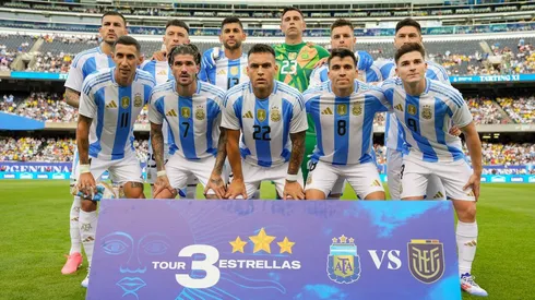Los once titulares de Argentina ante Ecuador.