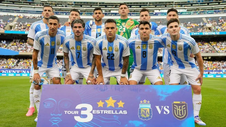Los once titulares de Argentina ante Ecuador.