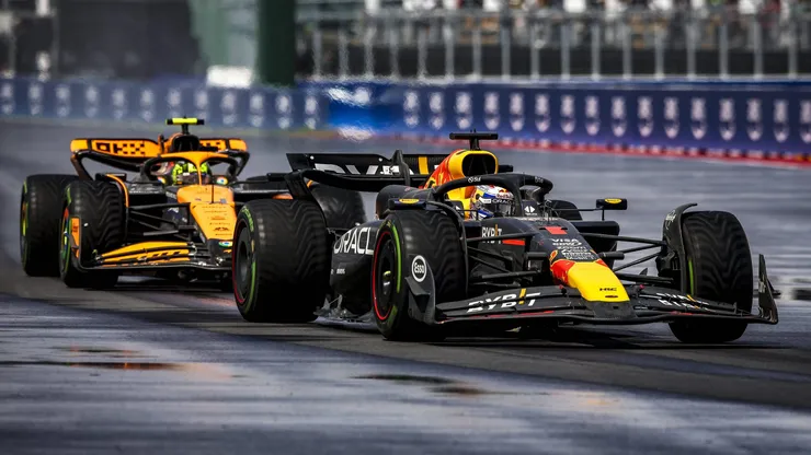 Verstappen le ganó un mano a mano brutal a Norris.
