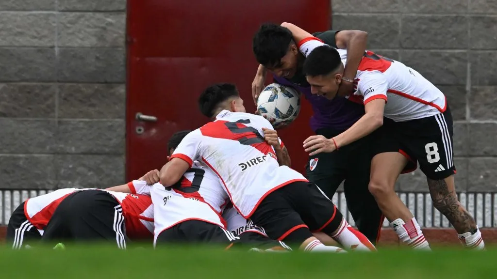 El festejo de los jugadores de River. (Foto: Diego Haliasz / La Página Millonaria)