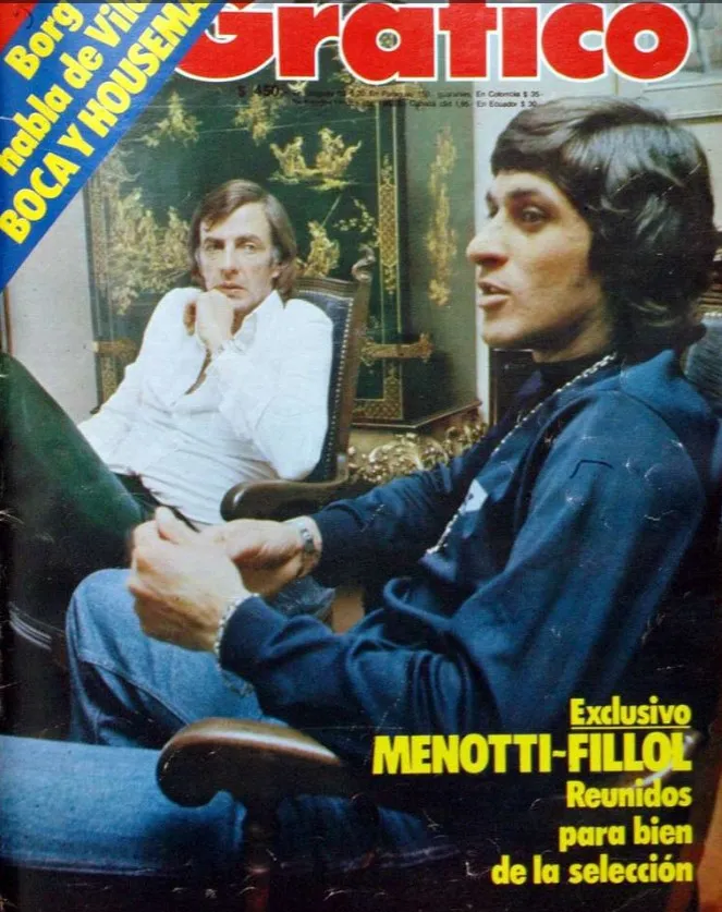 El Gráfico juntó a Menotti y Fillol para solucionar sus diferencia. Y lo citó. Foto Web.