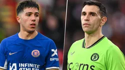 Dibu y Enzo, apuntados por el público francés.