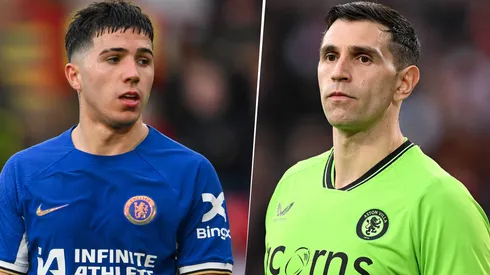 Dibu y Enzo, apuntados por el público francés.