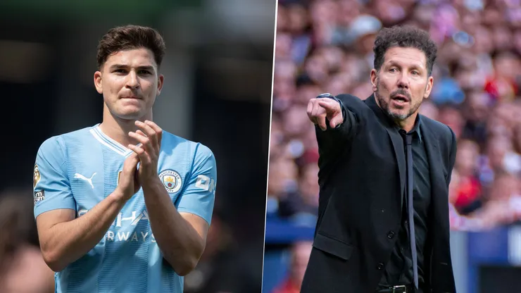 Diego Simeone piensa en Julián Álvarez para compartir delantera con Antoine Griezmann.