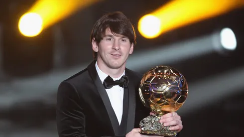 Messi en el Balón de Oro 2010.