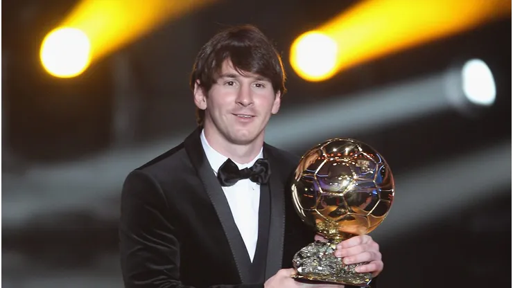 Messi en el Balón de Oro 2010.