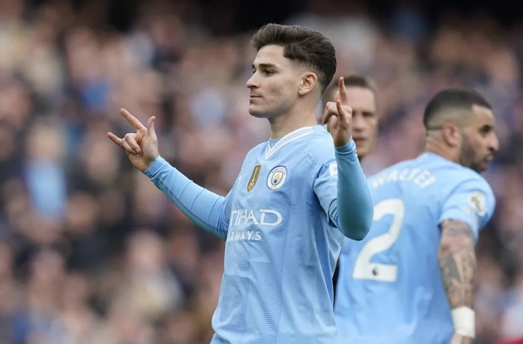 Julián y su clásico festejo. (Foto: IMAGO).