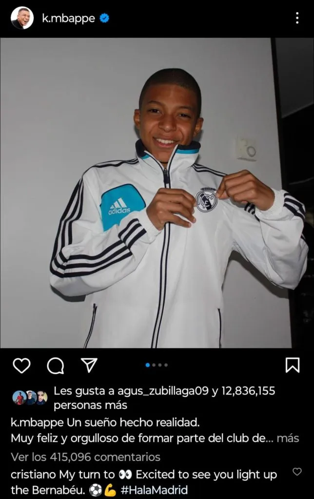 El mensaje de Cristiano Ronaldo a Mbappé.