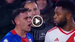 Borja encaró a Maroni por su festejo.