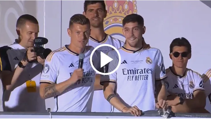 El gesto de Kroos con Valverde.