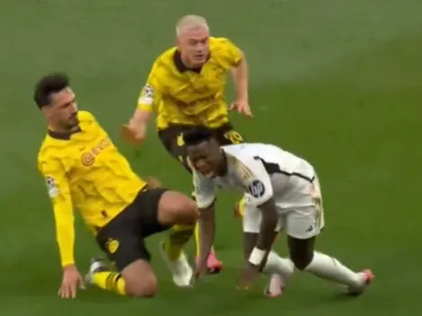 El 'piscinazo' de Vinicius Júnior que derivó en una tarjeta amarilla a un jugador del Dortmund: "Robo"