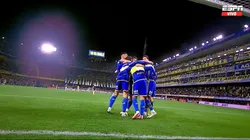 El festejo de los jugadores de Boca.