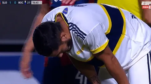 Nicolás Figal recibió la segunda tarjeta amarilla.