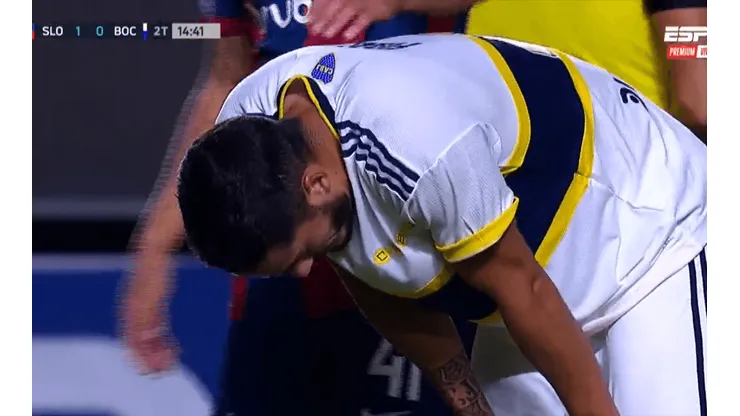 Nicolás Figal recibió la segunda tarjeta amarilla.