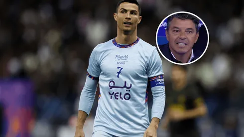 La imagen del saludo entre Cristiano Ronaldo y Gallardo que la TV se perdió