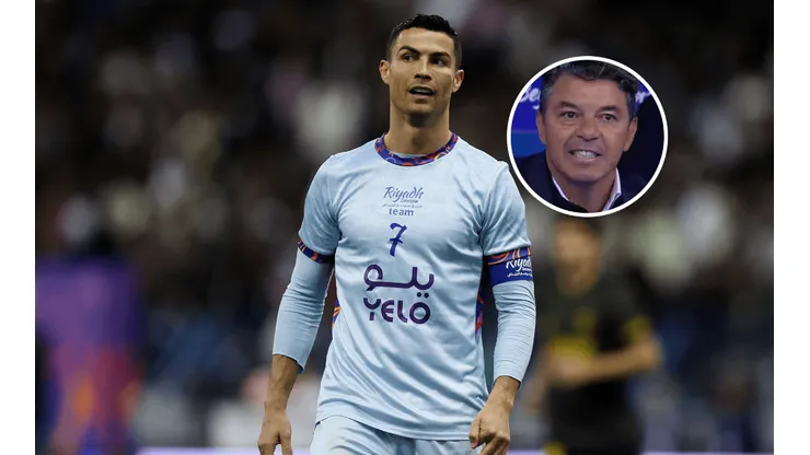 La imagen del saludo entre Cristiano Ronaldo y Gallardo que la TV se perdió