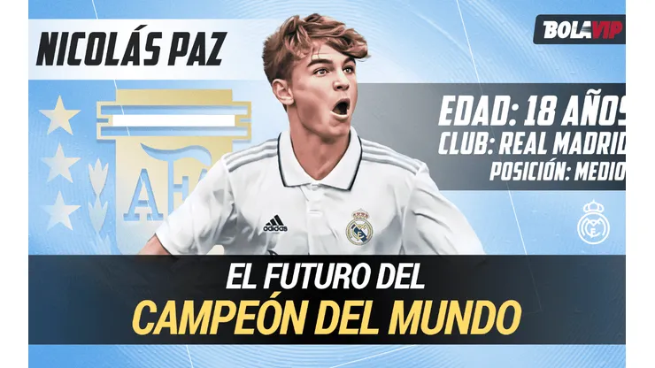 El futuro del Campeón del Mundo: Nico Paz, la joya del Real Madrid que ilusiona a Argentina