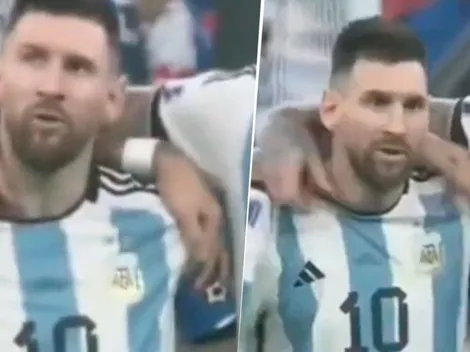 VIDEO | Muestran qué le dijo Messi al cielo antes del penal de Montiel