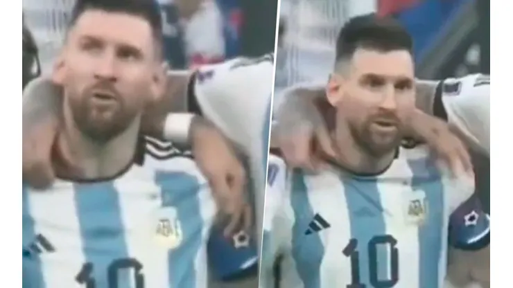 VIDEO | Muestran qué le dijo Messi al cielo antes del penal de Montiel