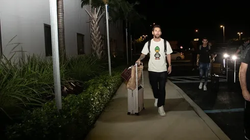 Lionel Messi llegó a Estados Unidos para la gira con Argentina.