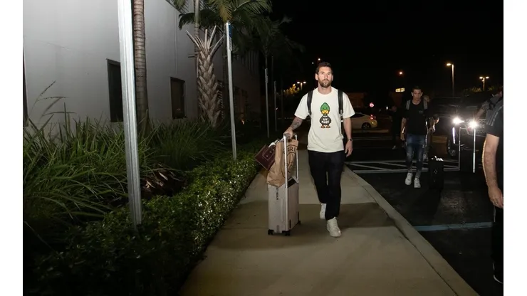 Lionel Messi llegó a Estados Unidos para la gira con Argentina.