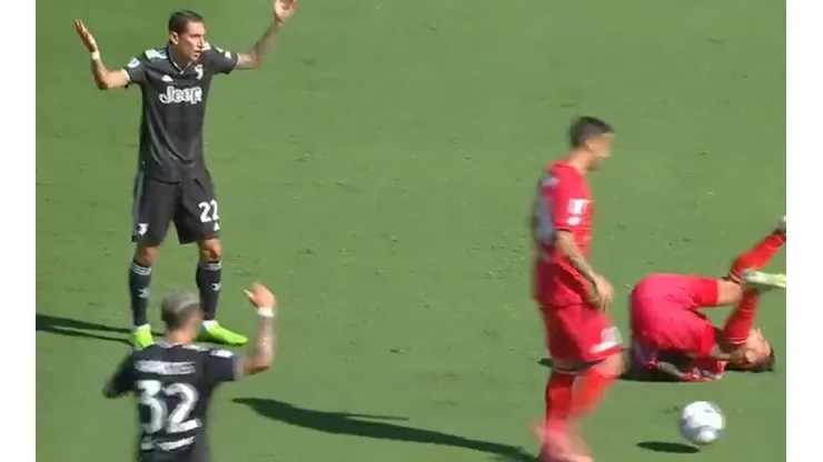 VIDEO | Ningún Ángel: el brutal codazo por el que Di María fue expulsado en la Juventus