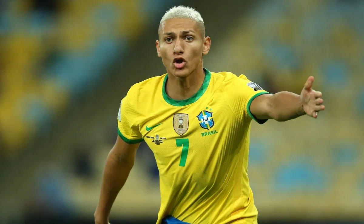 Richarlison, delantero de la selección brasileña. (Getty Images)