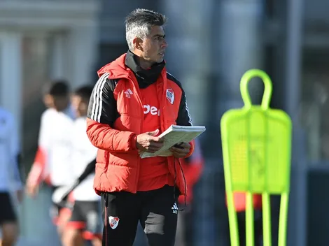 Escudero, con dudas: la posible formación de River vs. Unión