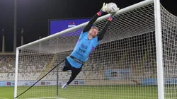 Federico Gomes Gerth, en el arco de la Selección argentina