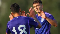 Ignacio Maestro Puch celebrando un gol con la Selección Argentina Sub 20.