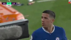 VIDEO | El fuerte insulto de Enzo Fernández a un hincha de Arsenal tras ser reemplazado