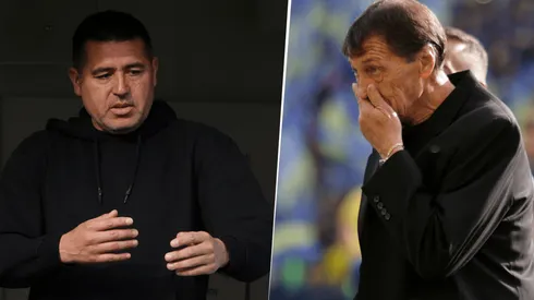 Juan Román Riquelme y Julio César Falcioni.