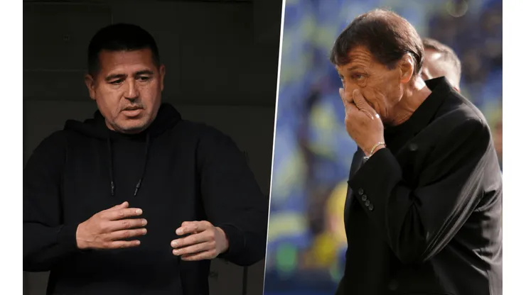 Juan Román Riquelme y Julio César Falcioni.