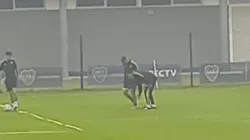 VIDEO | El momento exacto de la grave lesión de Tomás Díaz en la práctica de Boca: se ROMPIÓ el tendón de Aquiles