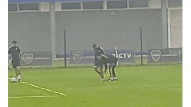 VIDEO | El momento exacto de la grave lesión de Tomás Díaz en la práctica de Boca: se ROMPIÓ el tendón de Aquiles