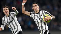 Di María celebrando un gol con Juventus.